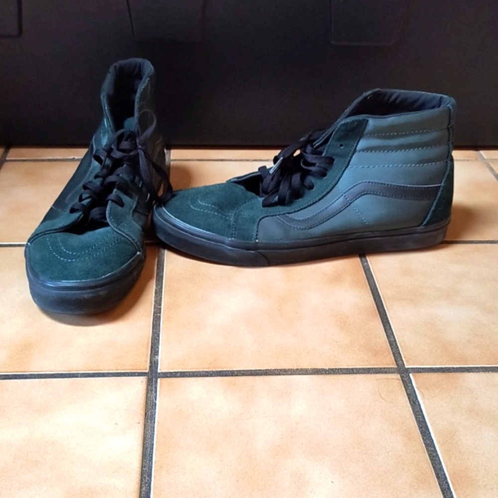 Men's Emerald Green 💚 Old School Satin Vans Hightop